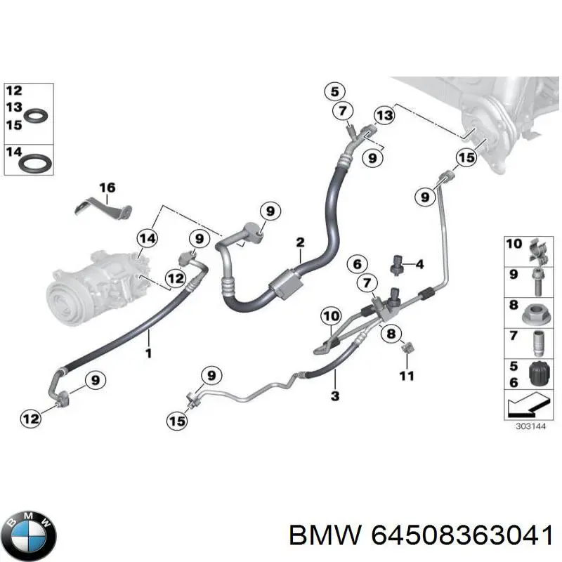 Anel de tubo de admissão do silenciador BMW 64508363041 preço, a partir de 4,65 USD