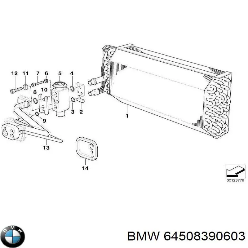 64508390603 BMW Vedante anular de tubo de aparelho de ar condicionado