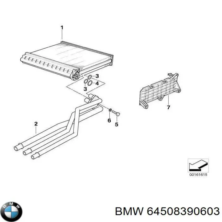 Compre 64508390603 BMW Vedante anular de tubo de aparelho de ar condicionado
