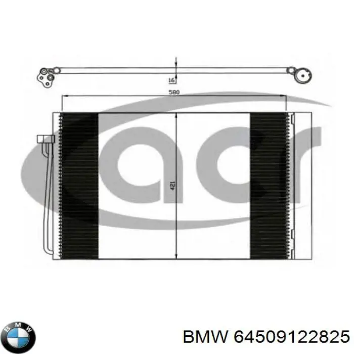 Radiador de aparelho de ar condicionado BMW 64509122825 preço, a partir de 83,43 USD