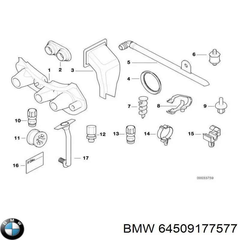 Válvula de reabastecimento de aparelho de ar condicionado BMW 64509177577 preço, a partir de 16,58 USD