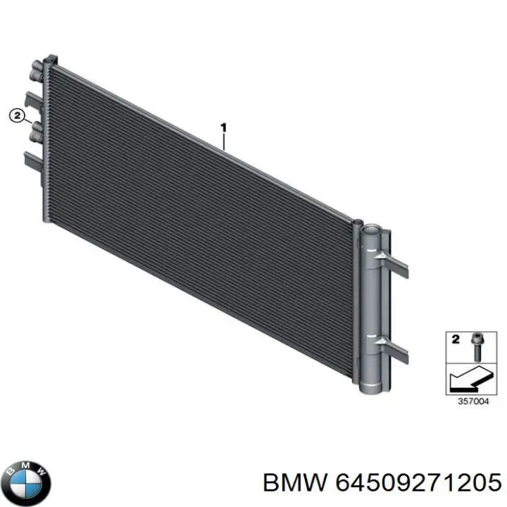 Radiador de aparelho de ar condicionado BMW 64509271205 preço, a partir de 163,39 USD