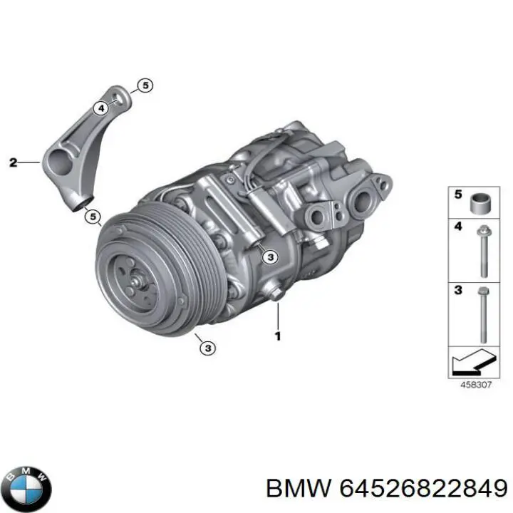 64526822849 BMW Compressor de aparelho de ar condicionado