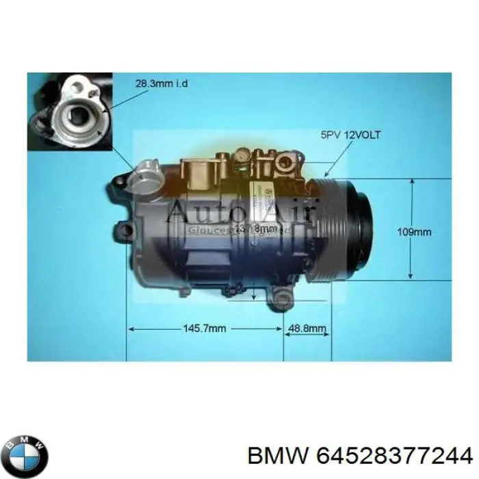 Compre 64528377244 BMW Compressor de aparelho de ar condicionado