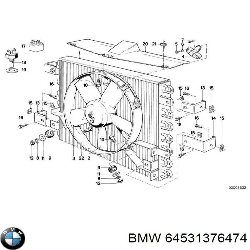 Radiador de aparelho de ar condicionado para BMW 5  E28