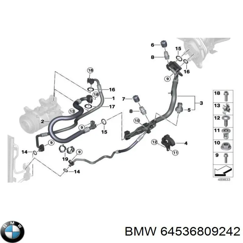 Mangueira de aparelho de ar condicionado, desde o vaporizador até o compressor BMW 64536809242 preço, a partir de 172,03 USD
