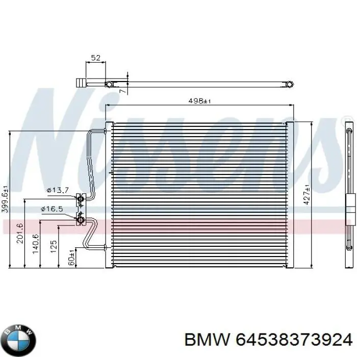 Compre 64538373924 BMW Radiador de aparelho de ar condicionado