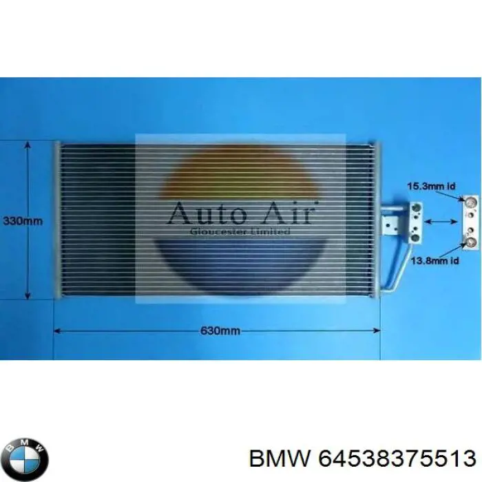 Radiador de aparelho de ar condicionado BMW 64538375513 preço, a partir de 71,51 USD