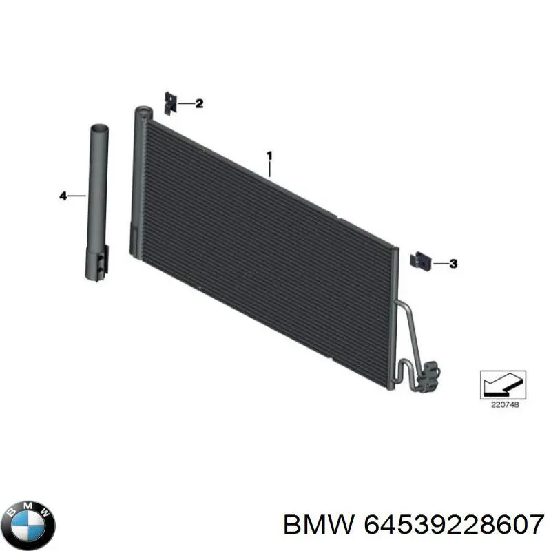 Radiador de aparelho de ar condicionado BMW 64539228607 preço, a partir de 108,75 USD