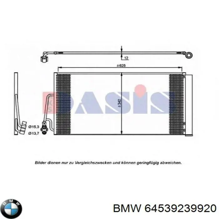 Radiador de aparelho de ar condicionado BMW 64539239920 preço, a partir de 91,03 USD