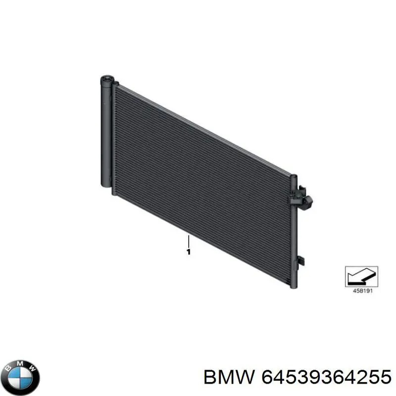 64539364255 BMW Radiador de aparelho de ar condicionado