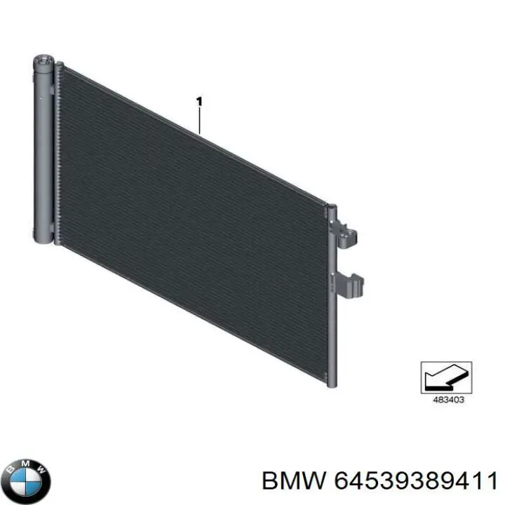Compre 64539389411 BMW Radiador de aparelho de ar condicionado