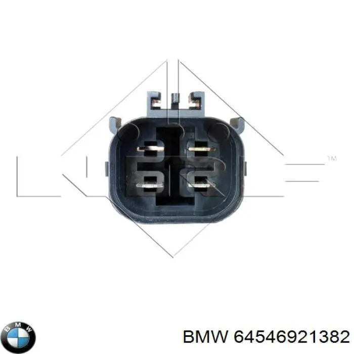 Compre 64546921382 BMW Difusor do radiador de aparelho de ar condicionado, montado com roda de aletas e o motor