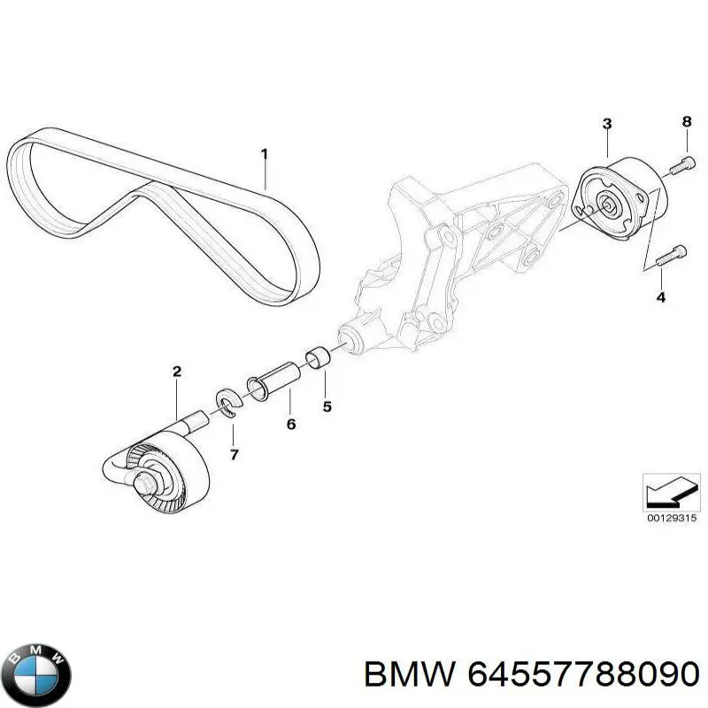 Bucha de amortecedor de reguladora de tensão da correia de transmissão BMW 64557788090 preço, a partir de 12,52 USD