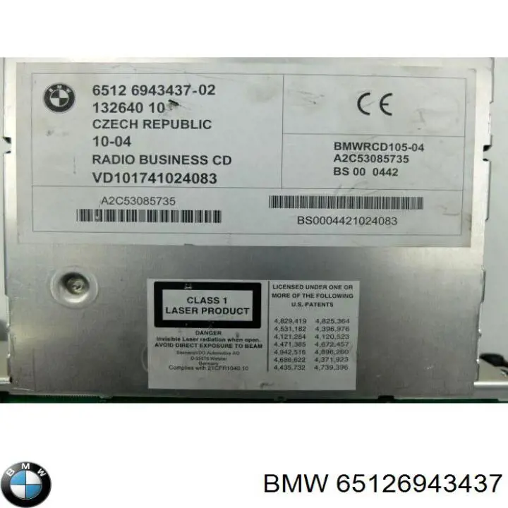 65126976888 BMW Aparelhagem de som (rádio AM/FM)