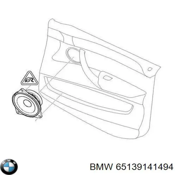65139141494 BMW Alto-falante da porta traseira