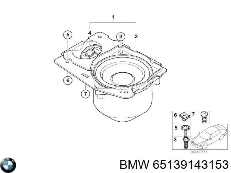 Alto-falante da porta dianteira BMW 65139143153 preço, a partir de 71,51 USD