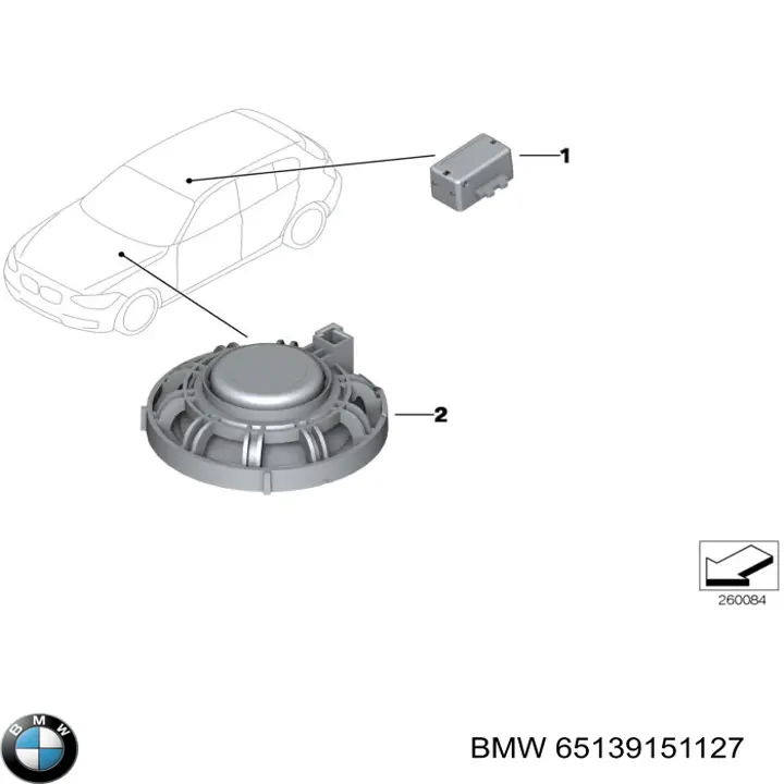Compre 65139151127 BMW Alto-falante de estante traseiro