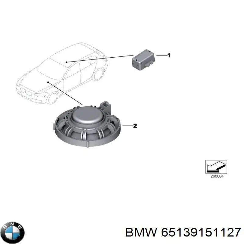 Alto-falante de estante traseiro BMW 65139151127 preço, a partir de 43,07 USD