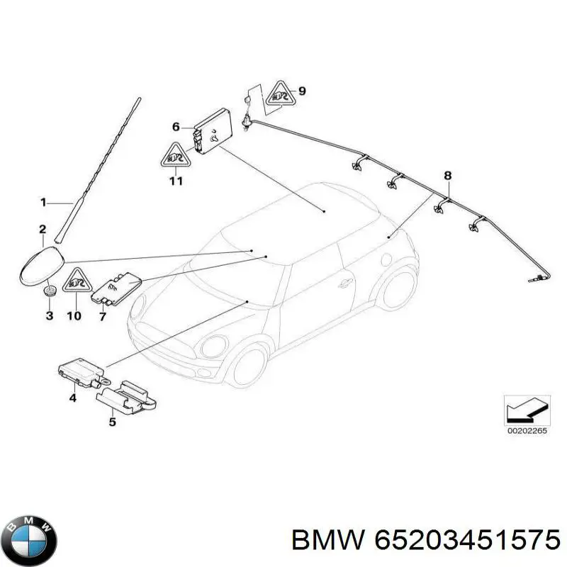 Antena para Mini Cooper  R56