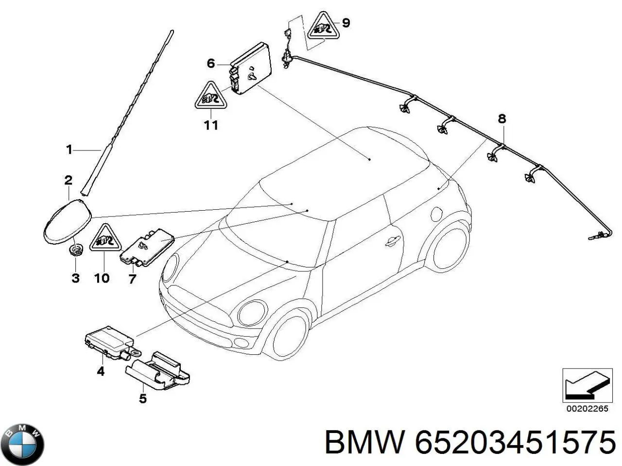 Antena Mini Cooper  R56
