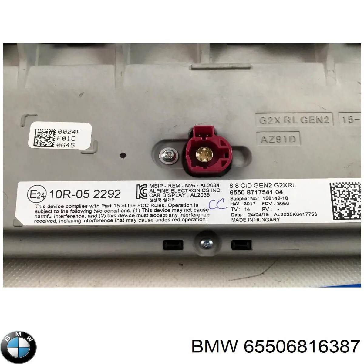 Mostrador multifuncional BMW 65506816387 preço, a partir de 1116,88 USD