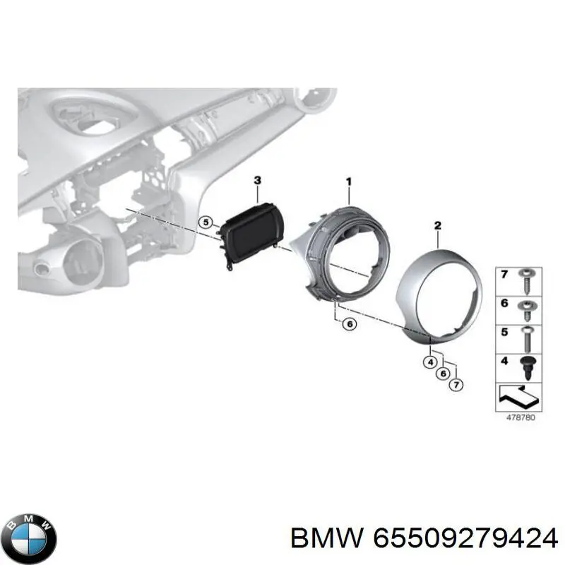 Mostrador multifuncional BMW 65509279424 preço, a partir de 532,90 USD