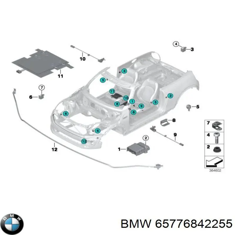 Compre 65776998487 BMW Módulo processador de controlo da bolsa de ar (Centralina eletrônica AIRBAG)