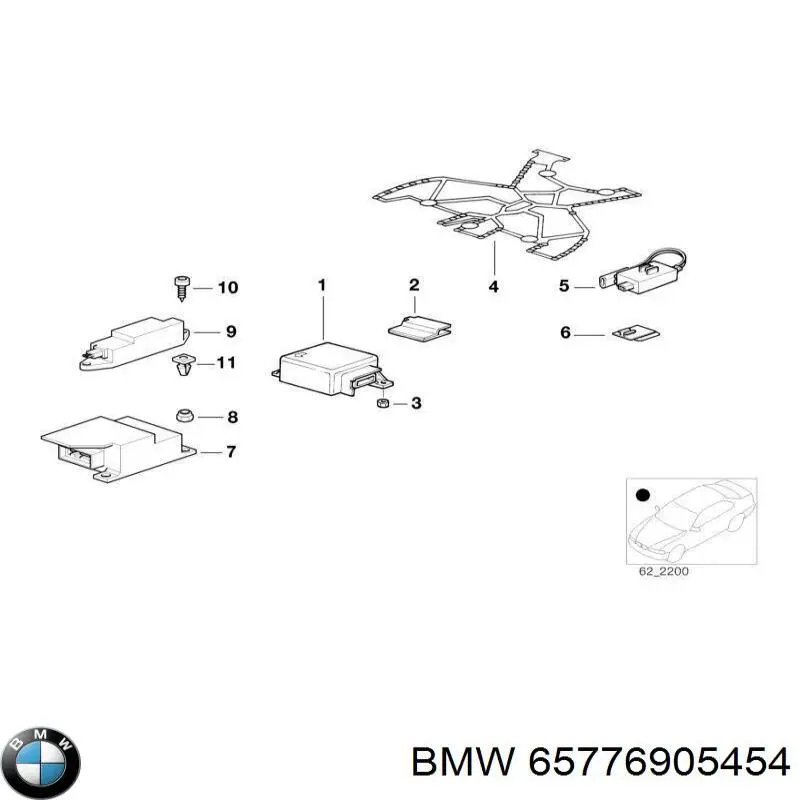 Compre 65776905454 BMW Sensor AIRBAG dianteiro