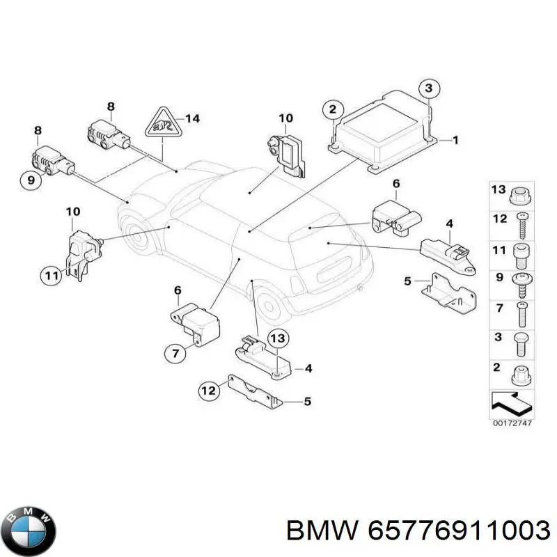 Sensor AIRBAG dianteiro BMW 65776911003 preço, a partir de 34,76 USD