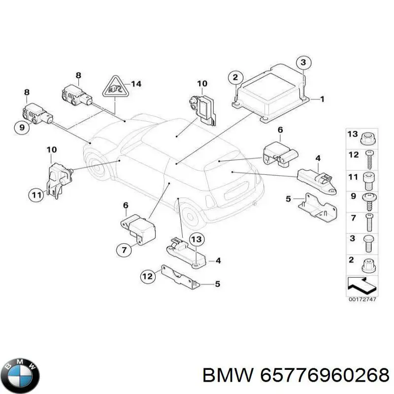 Módulo processador de controlo da bolsa de ar (Centralina eletrônica AIRBAG) BMW 65776960268 preço, a partir de 56,18 USD