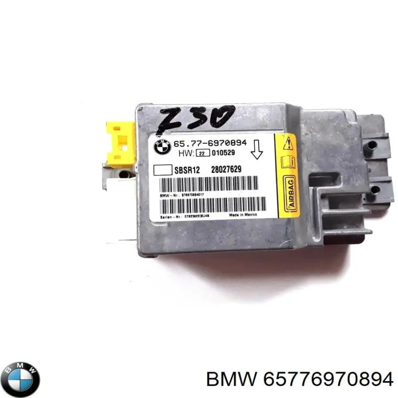 65776970894 BMW Módulo processador de controlo da bolsa de ar (Centralina eletrônica AIRBAG)
