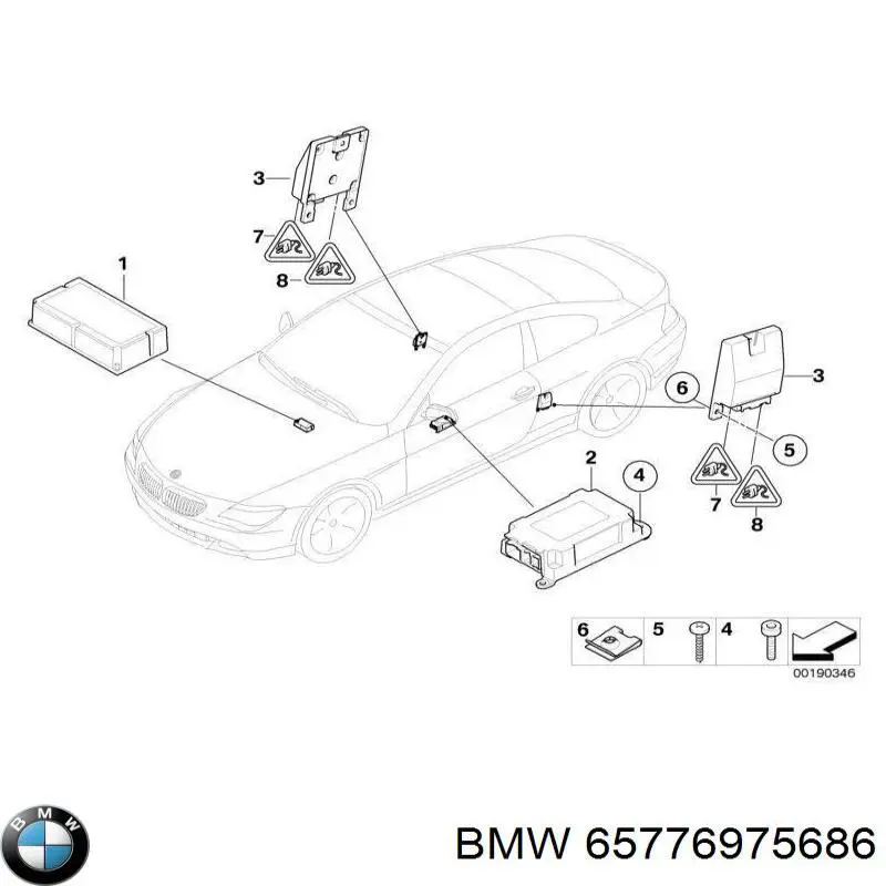 Módulo processador de controlo da bolsa de ar (Centralina eletrônica AIRBAG) BMW 65776975686 preço, a partir de 199,55 USD
