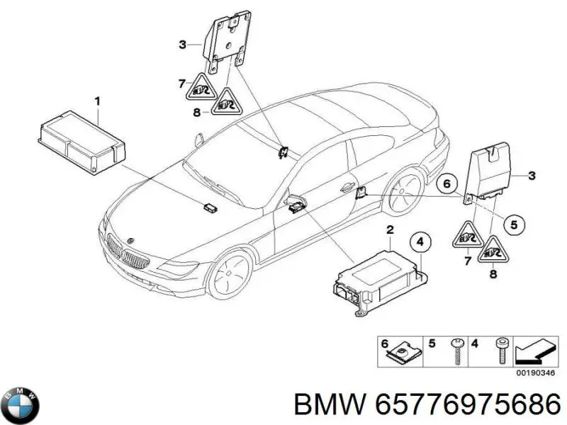 Compre 65776962703 BMW Módulo processador de controlo da bolsa de ar (Centralina eletrônica AIRBAG)