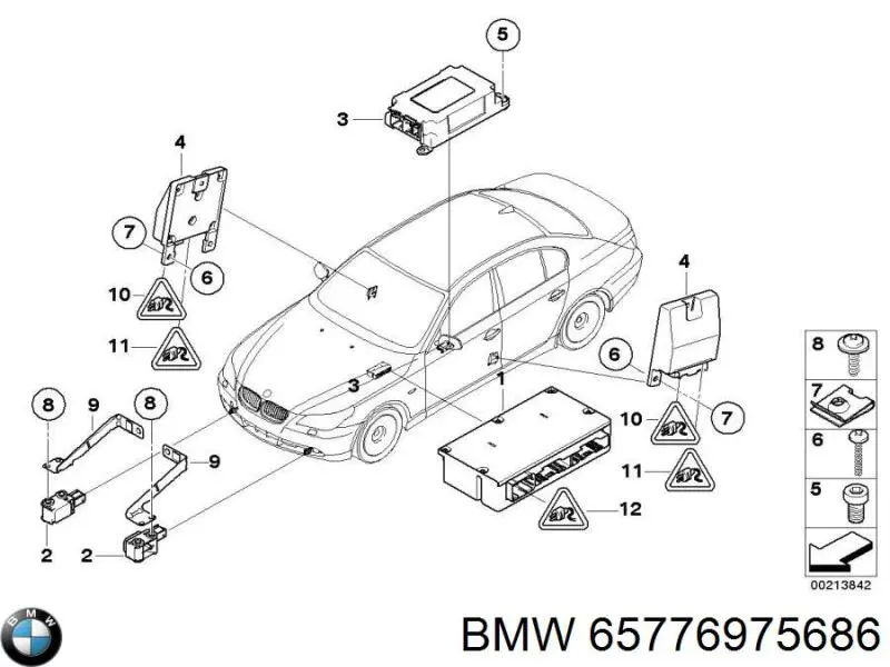 Módulo processador de controlo da bolsa de ar (Centralina eletrônica AIRBAG) BMW 65776975686 preço, a partir de 194,00 USD