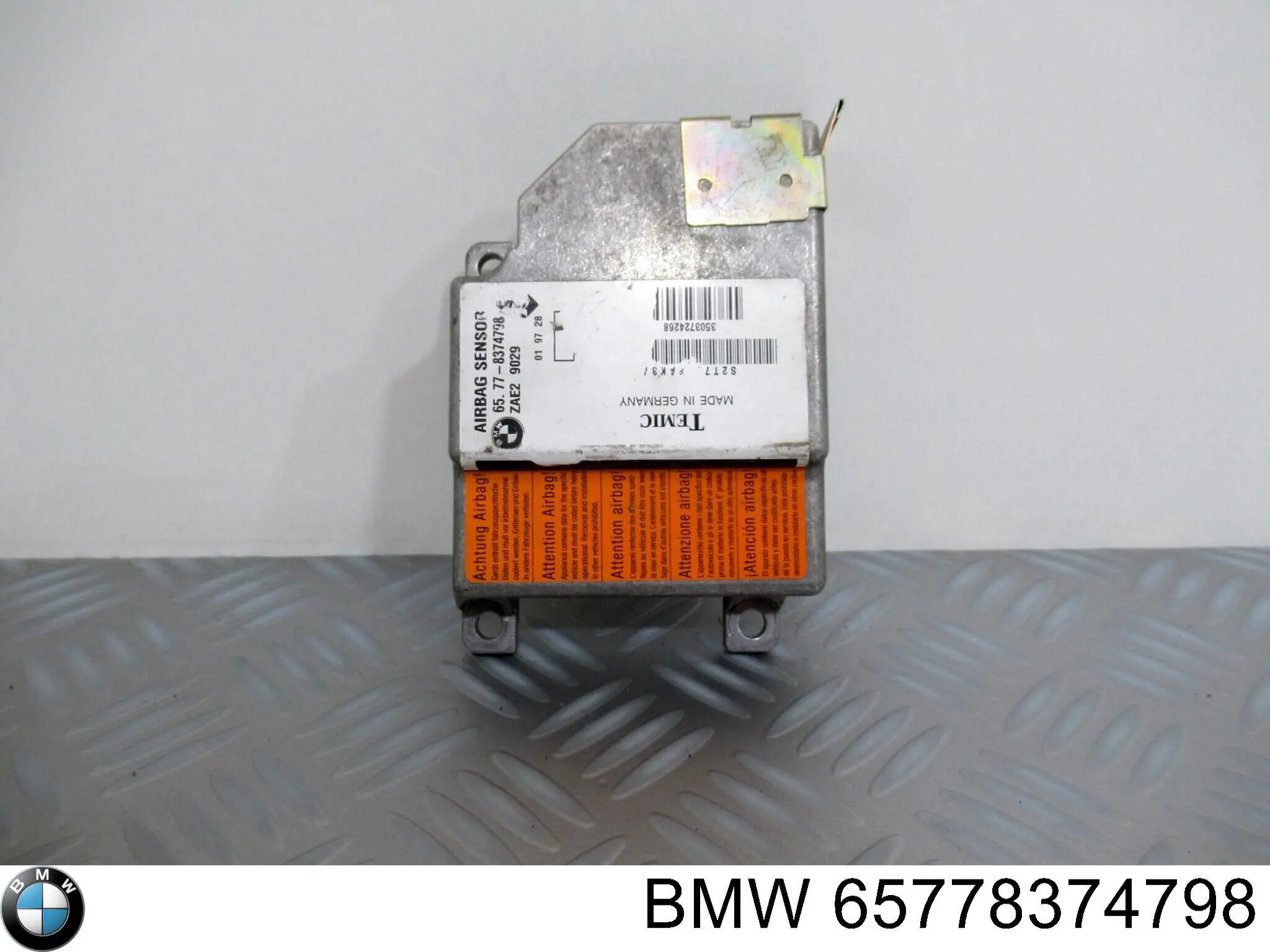 65778374798 BMW Módulo processador de controlo da bolsa de ar (Centralina eletrônica AIRBAG)