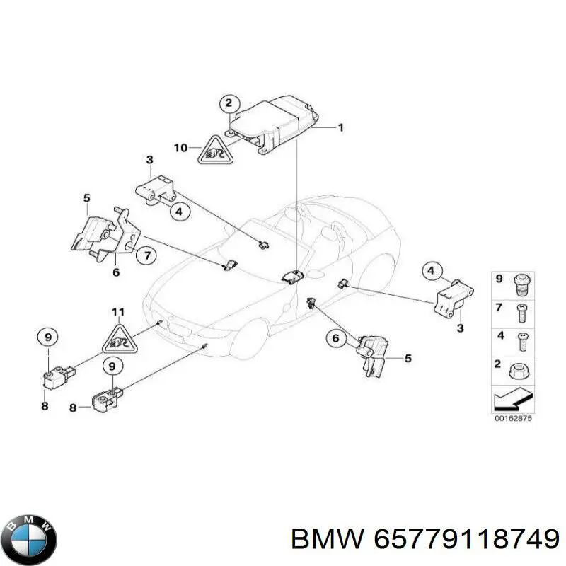 Módulo processador de controlo da bolsa de ar (Centralina eletrônica AIRBAG) BMW 65779145400 preço, a partir de 105,56 USD