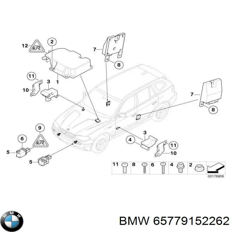 Sensor AIRBAG dianteiro BMW 65779152262 preço, a partir de 71,51 USD