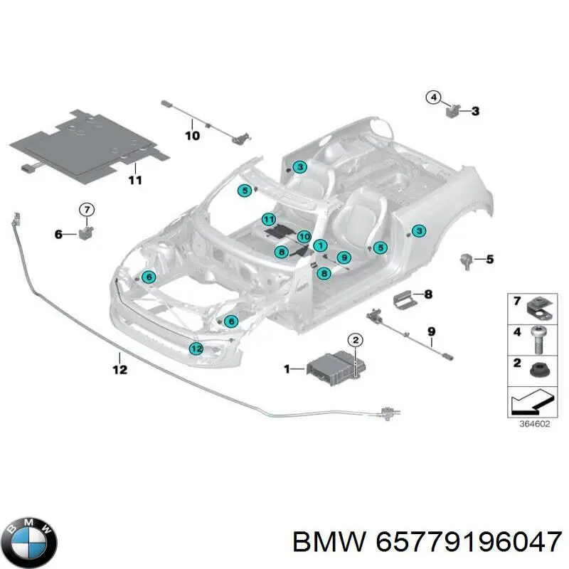 Sensor de aceleração longitudinal BMW 65779196047 preço, a partir de 157,20 USD