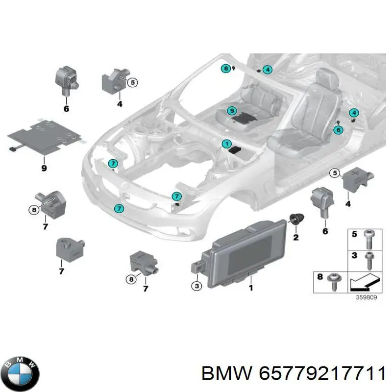 65779217711 BMW Sensor AIRBAG dianteiro