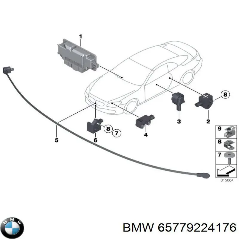 Sensor AIRBAG dianteiro BMW 65779224176 preço, a partir de 166,67 USD