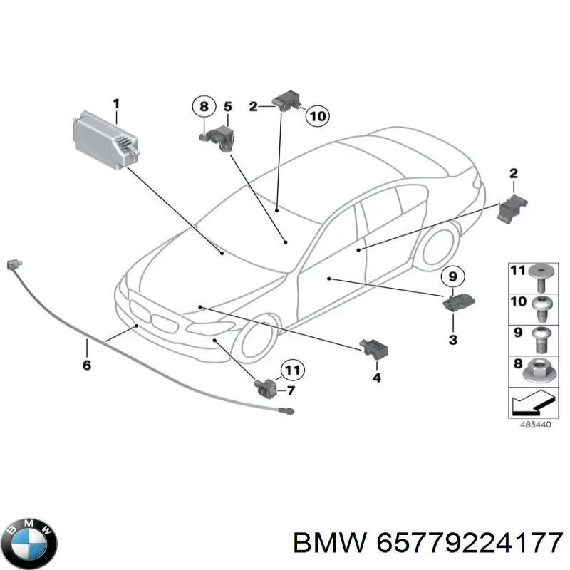 Sensor AIRBAG dianteiro BMW 65779224177 preço, a partir de 54,48 USD