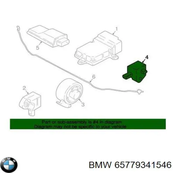 65779341546 BMW Sensor de aceleração longitudinal