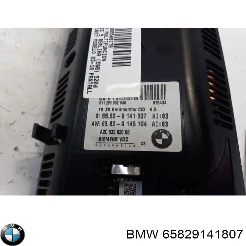 Mostrador multifuncional BMW 65829141807 preço, a partir de 105,56 USD
