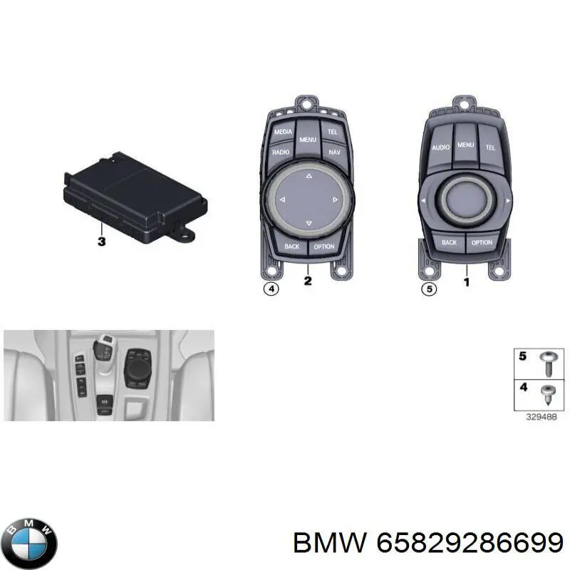 9286699 BMW Joystick multifuncional de controlo