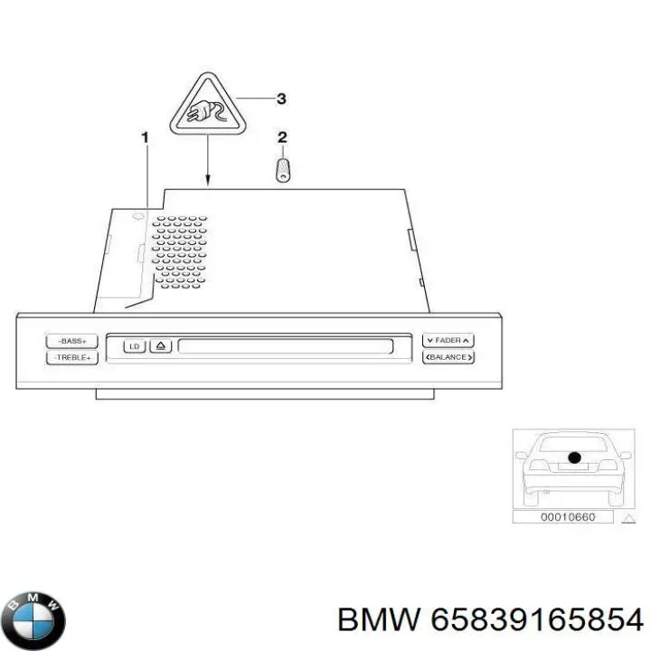 Aparelhagem de som (rádio AM/FM) BMW 65839165854 preço, a partir de 493,74 USD
