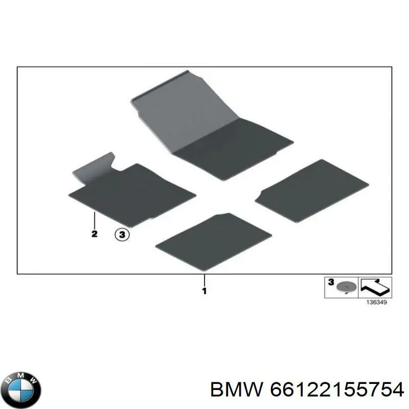 Emblema de tampa de porta-malas (emblema de firma) BMW 66122155754 preço, a partir de 14,35 USD