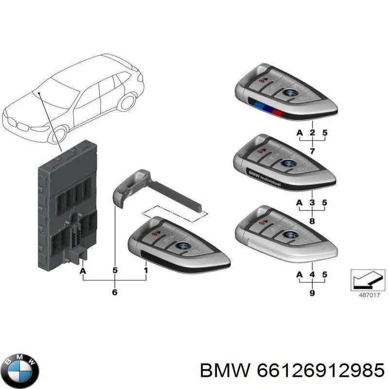 66126912985 BMW Pilha seca de berloque