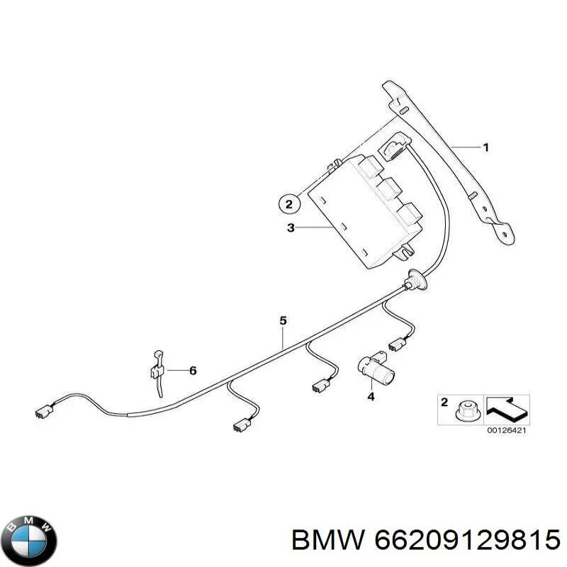 Compre 66209129815 BMW Módulo de direção (Centralina eletrônica) de sensor de estacionamento