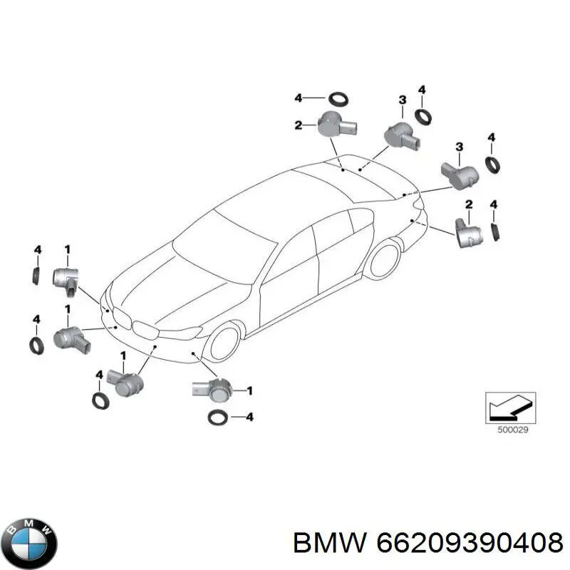 Consola dianteira lateral de sensor de estacionamento BMW 66209390408 preço, a partir de 5,39 USD